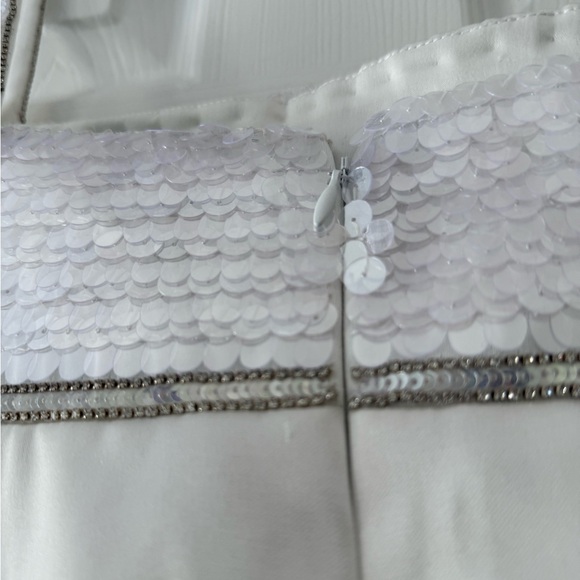 Retrofete Lark Sequin Embroidered Mini Dress White Silver NEW with tags - Picture 7 of 14